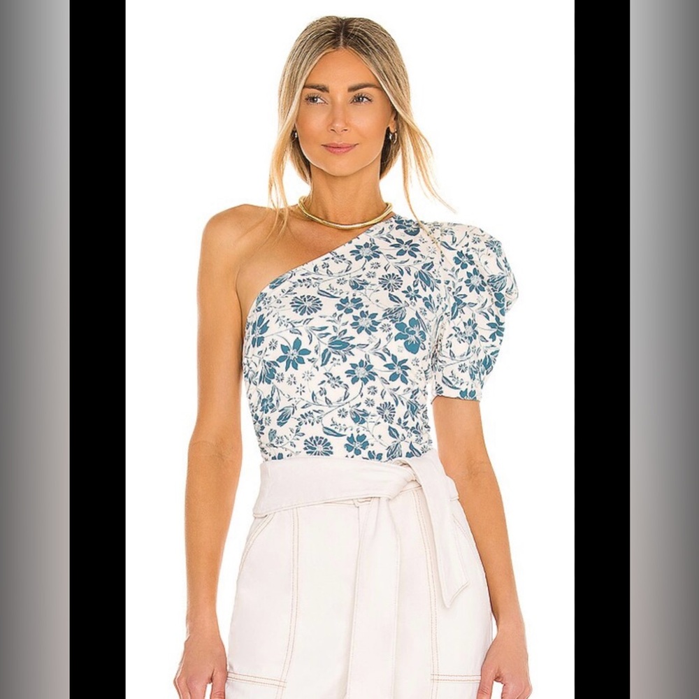 Free People Intimately Somethin' Bout You Floral One Shoulder Bodysuit Size M